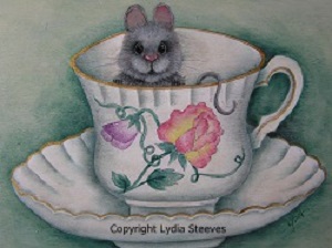 Peek-a-Boo Mouse in a Tea Cup Acrylic e-Packet